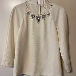Ted Baker Feda Embellished Sweater in Cream 5 (14)